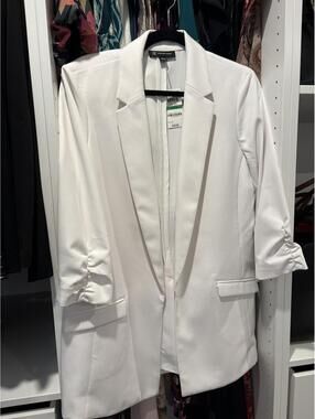 INC International Concepts White Blazer Jacket Large